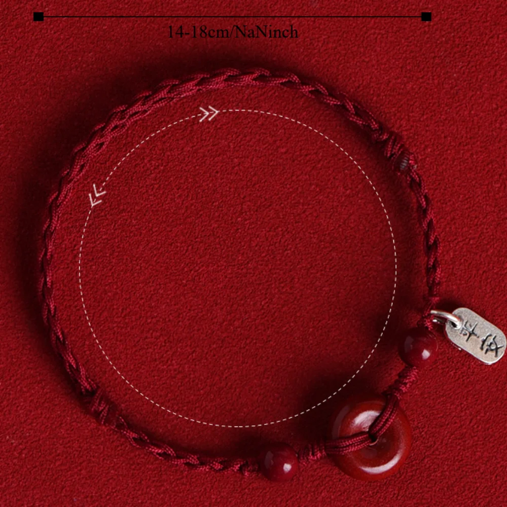 Bracelet Safety Buckle Red String Bracelet New Woven Red Rope Safety Buckle Bracelet Casual Safe and Healthy Hand Rope