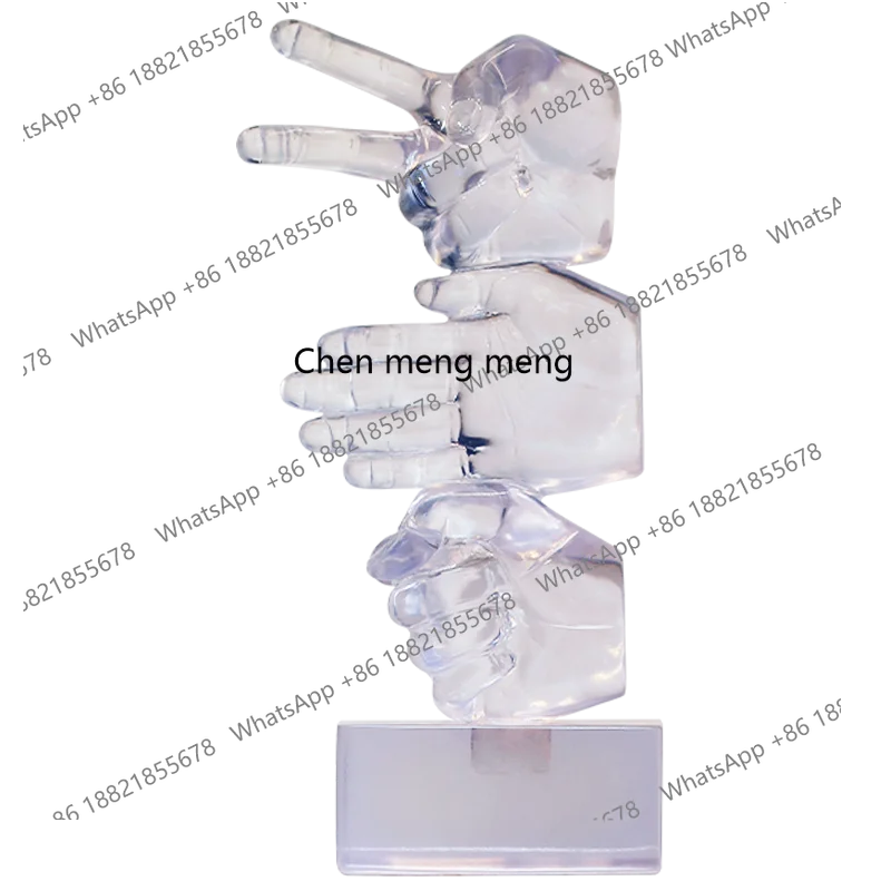 

Modern creative gesture transparent ornament living room porch sculpture creative soft decoration jewelry