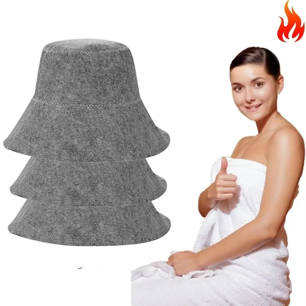 Felt Felt Sauna Cap Quickly Drying Head Protection Sauna Hat Sweat Absorbing Good Water Absorption Heat Protective Cap Bath Spa