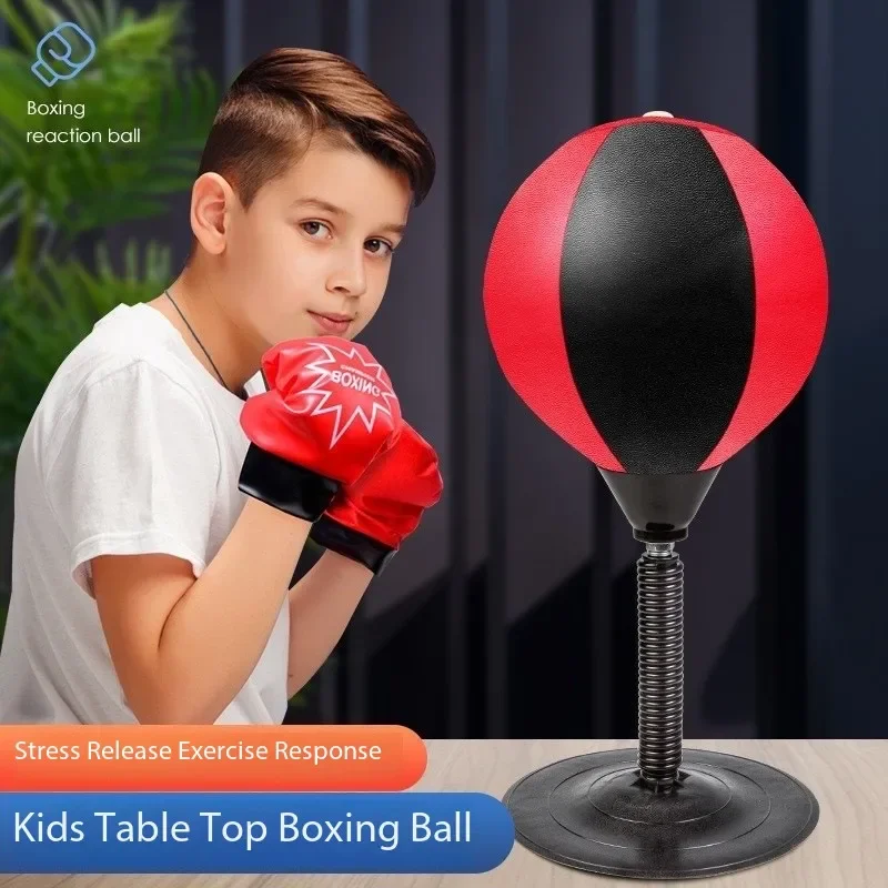 Children Boxing Reflex Ball Boxing Balls Punching Speed Fight Skill and Hand Eye Coordination Training Decompression Ball