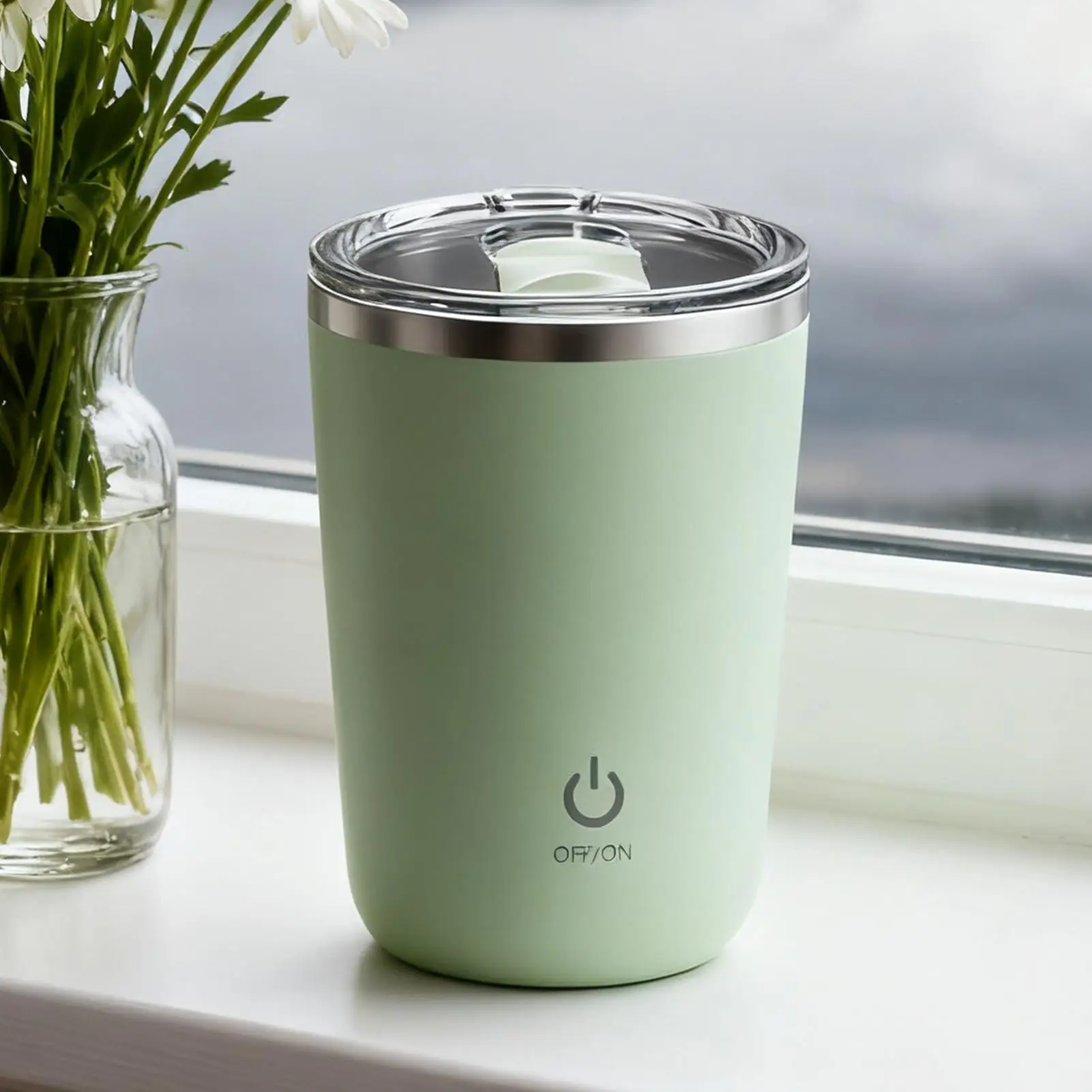 كوب تحريك ذاتي محمول بعمر بطارية طويل كوب تحريك تلقائي مغناطيسي لعشاق اللياقة البدنية والنساء والمحترفين والكلية