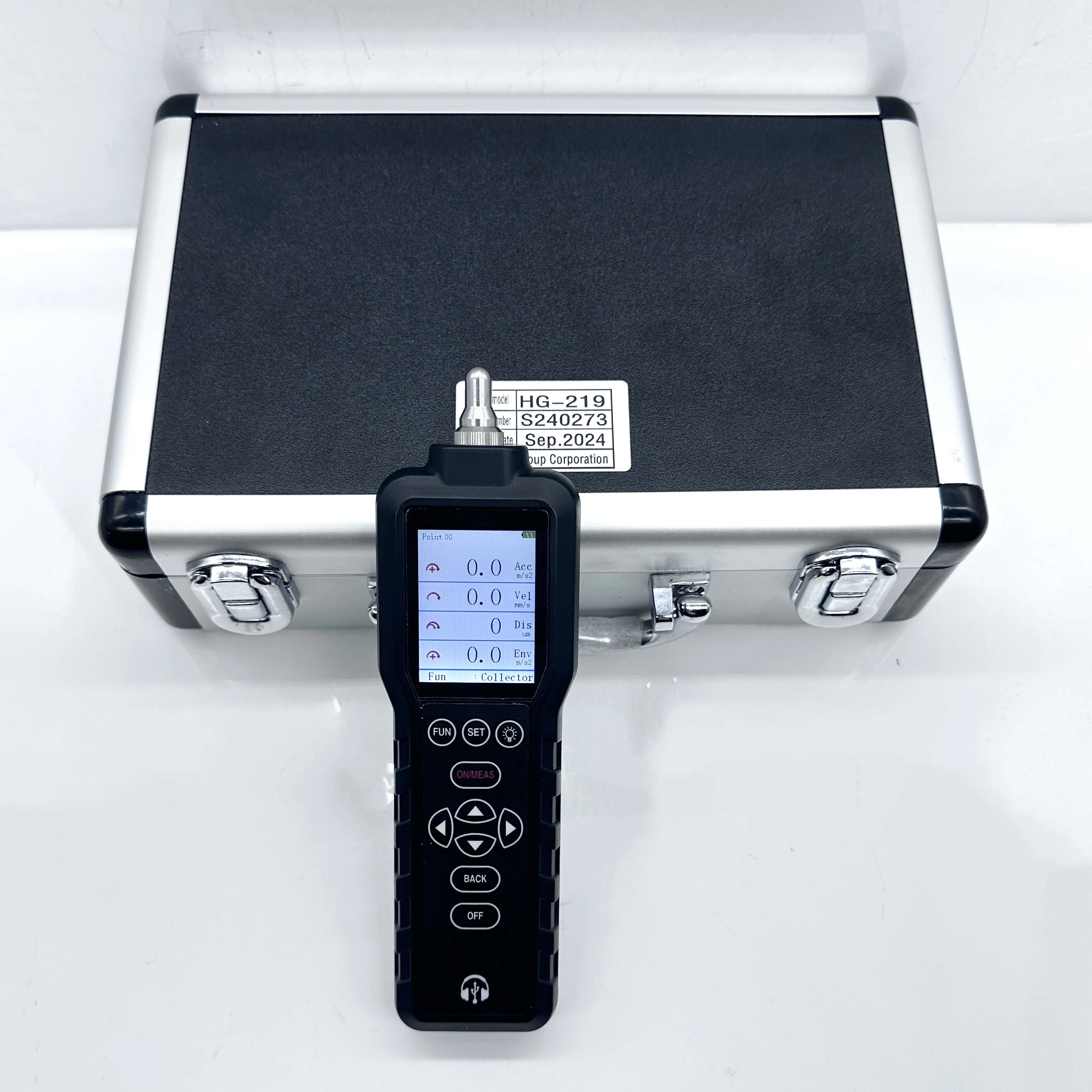 HG-219 Multi-Function Vibration Tester Bearing Fault Diagnosis Meter with Spectrum Analysis & PC Software