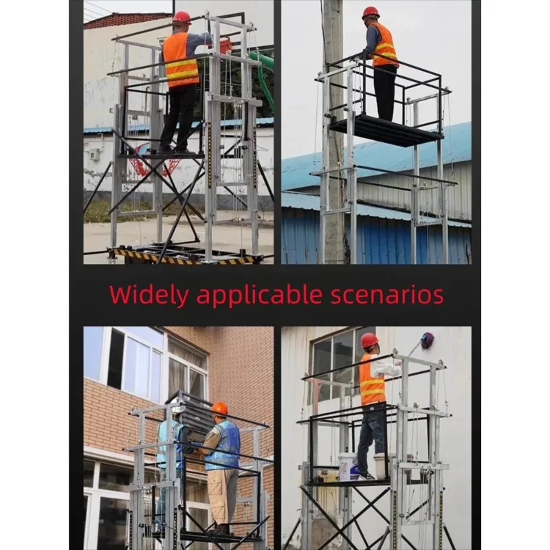 Electric Lifting Scaffolding, Foldable, Mobile, National Standard Galvanized, 15 Meters