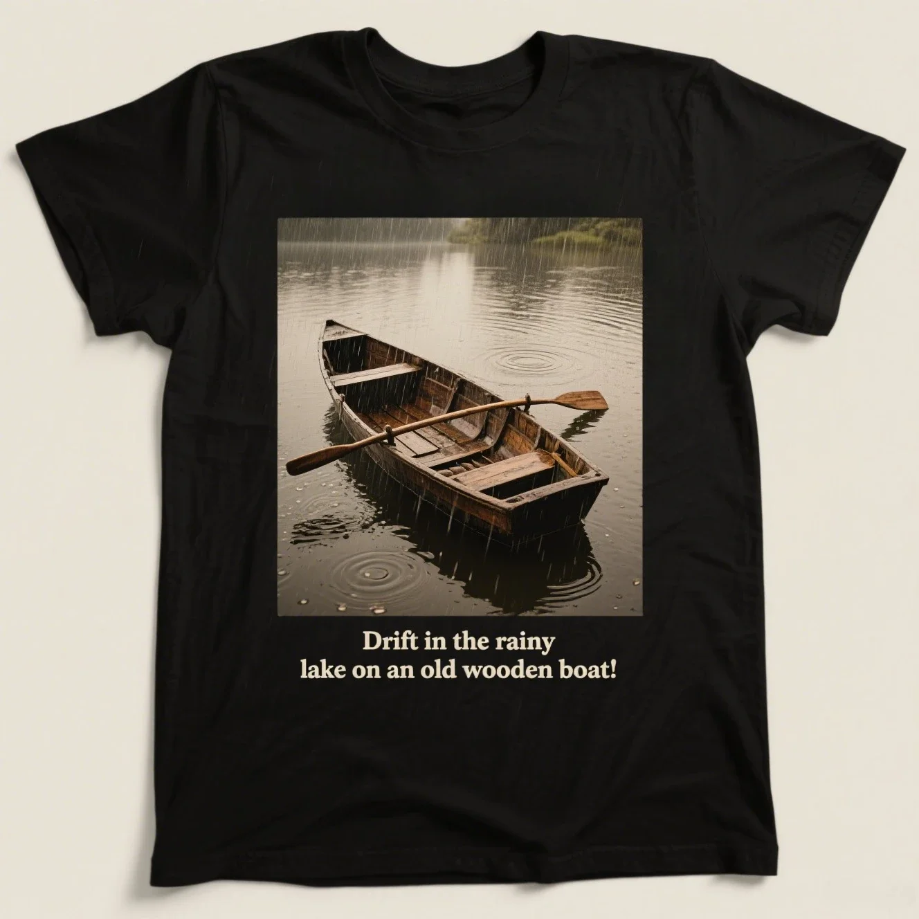 

Boat in The Lake Graphic Printing Summer Luxury Brand Cotton Men's and Women's T-Shirts Short Sleeves Street Fashion Clothing