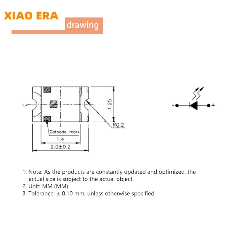 100pcs 0805 SMD LED Red Yellow Green White Blue Orange UV Light Emitting Diode PCB DIY Assorted Kit