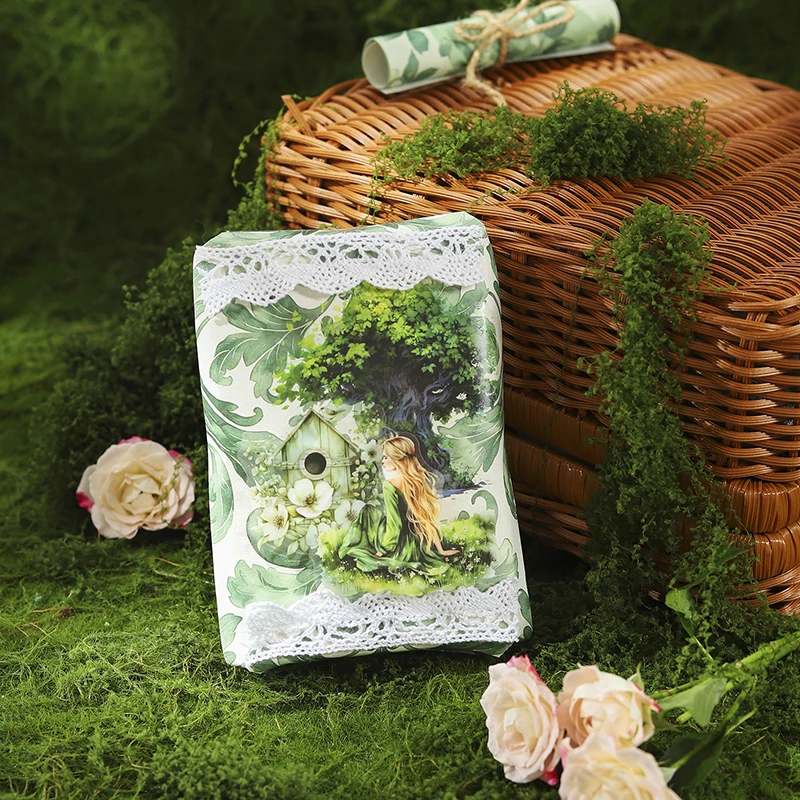 8Packs/Lot Bloem Workshop Story Series Retro Bericht Sticker