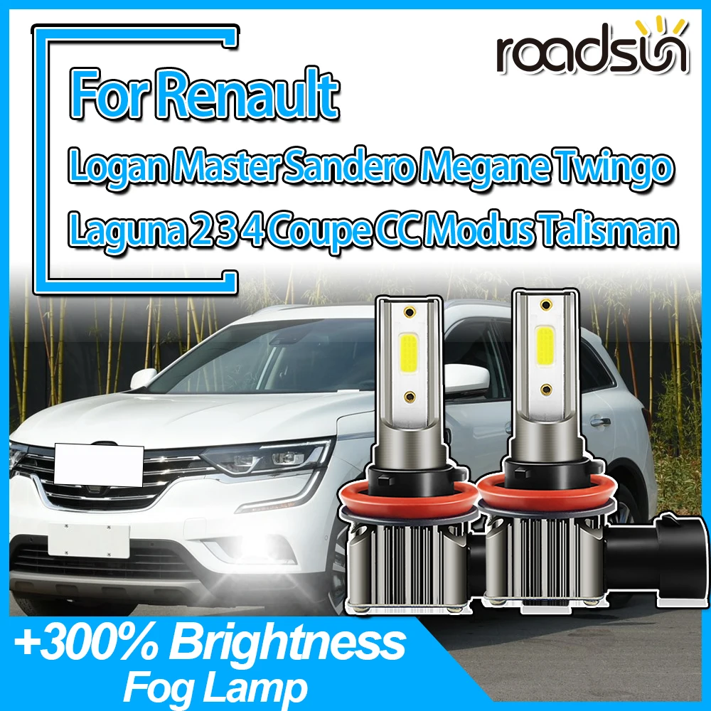 

Fog Lights 12v Plug and Play 200W Power For Renault Logan Master Sandero Megane Twingo Laguna 2 3 4 Coupe CC Modus Talisman 2pcs