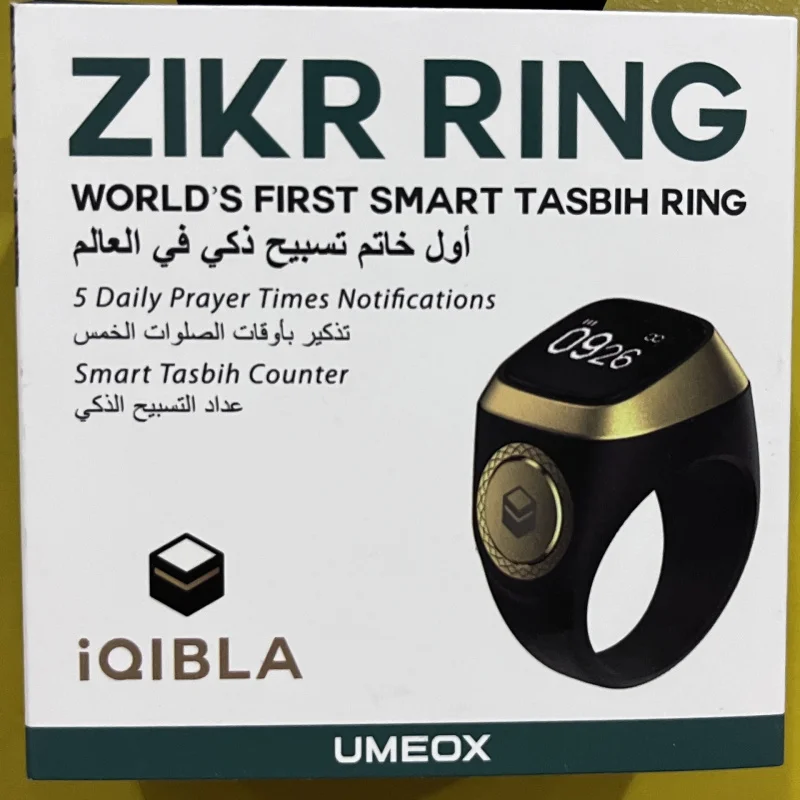 Anillo inteligente con contador de tasbih, reloj bluetooth azan