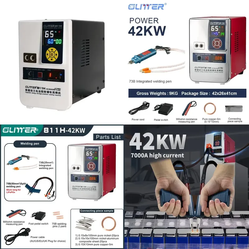 811H Glitter 42KW Industrial Grade Spot Welder Aluminum to Copper & Aluminum to Nickel for Lifepo4 Battery-New Condition