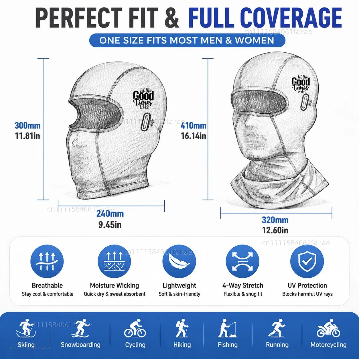 5PCS Motorcycle Balaclava Summer UV Protection Glasses Face Breathable Hole For Kawasaki Ninja H2 H2R Zx6R Zx12R 400 650 1000