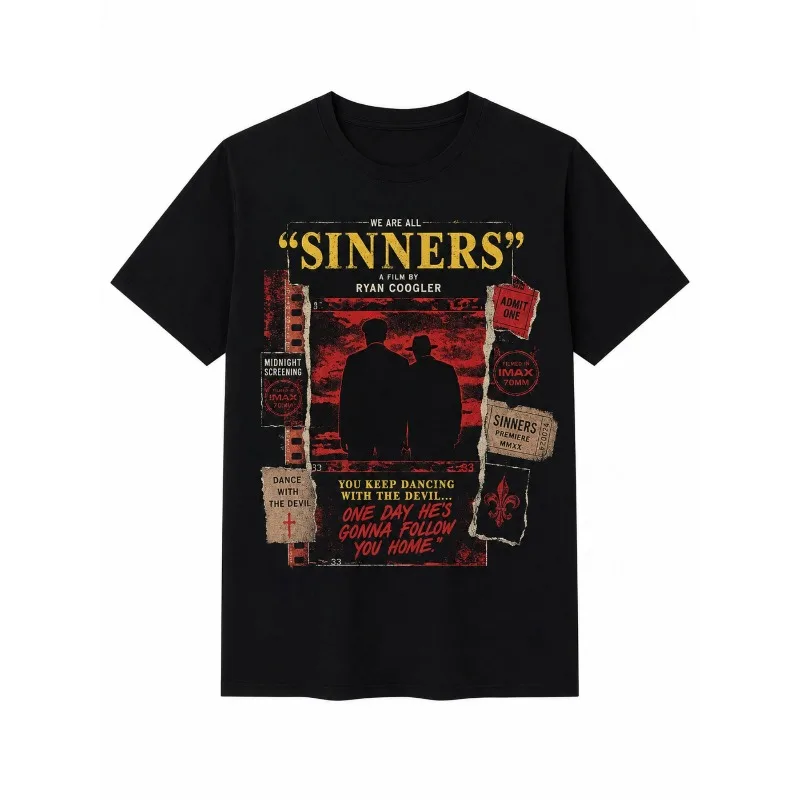 Men and women, we are both sinners. Ryan Coogler, continue dancing with the devil. Men's and women's T-shirts
