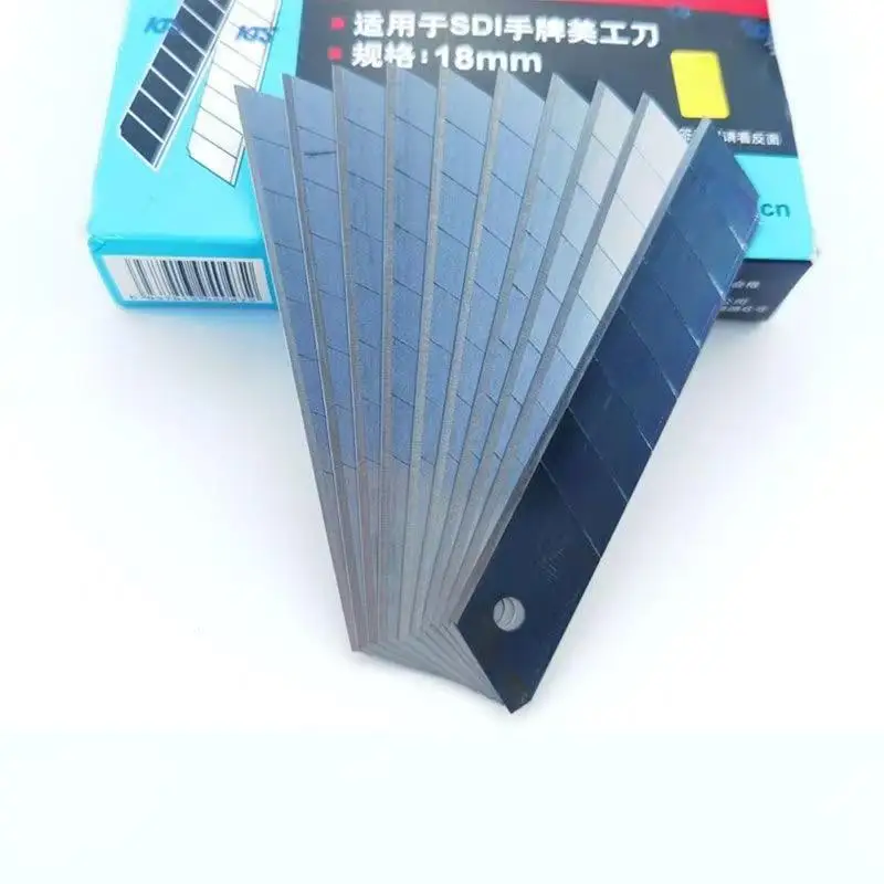 10pcs/Box Replaceable Utility Knife Blade 18mm DIY Cutting Craft Tool Sharp Cutter Blades