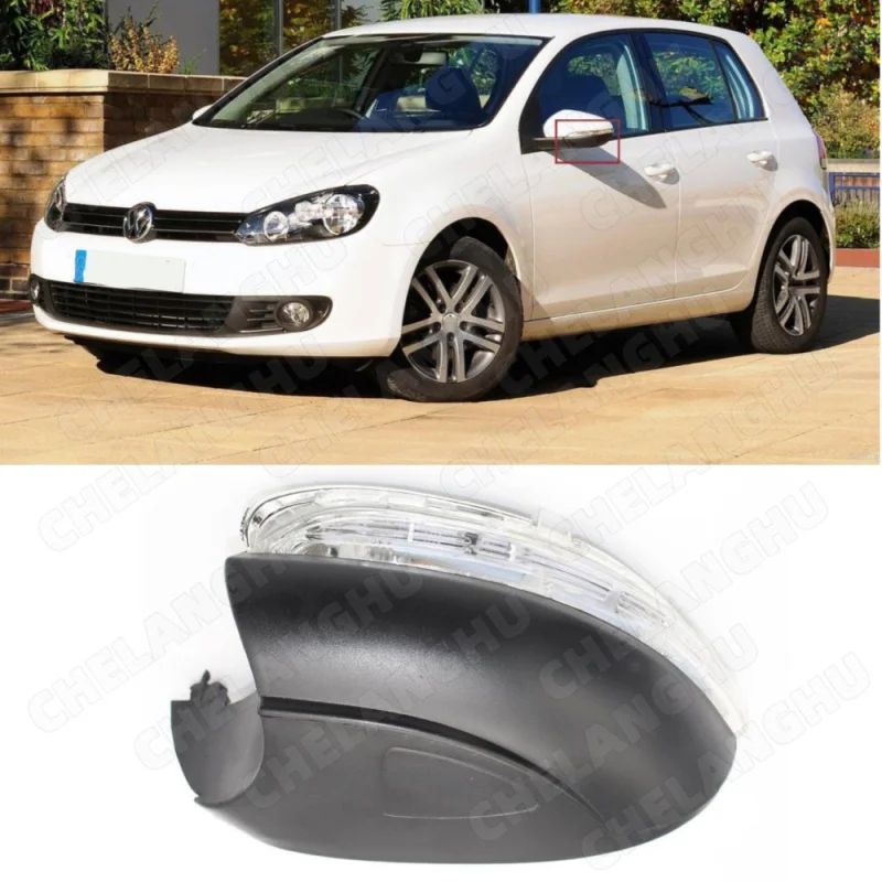 Lewa strona dla VW Golf 6 A6 MK6 GTD R20 2009 2010 2011 2012 2013 Samochodowe lusterko wsteczne LED Włącz kierunkowskaz Lampka kontrolna