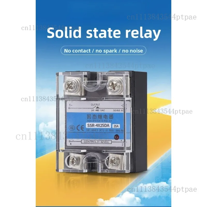 A Black Shell Solid State Relay Dc Controlled Ac 25a/40a Flame Retardant Shell (jgx-4810dd Series)