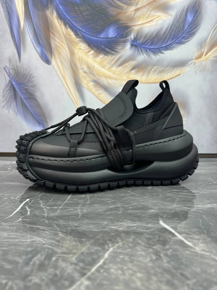 

Men's Casual oes Spring Season Top Layer Cowhide Leather Lightweight Thi Bot Heightening Genuine Leather Dad oes