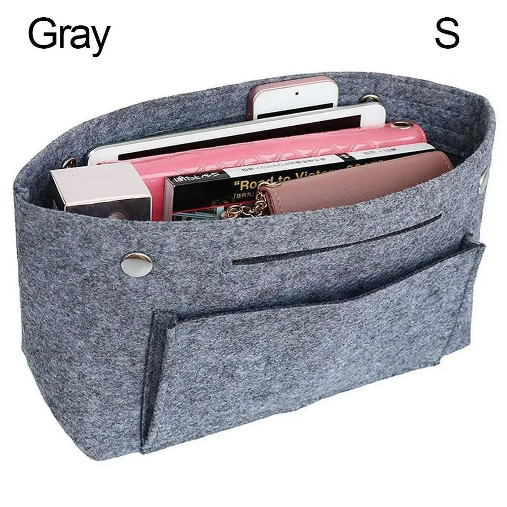 

Soft Organizer Travel Bag Insert Inner Bag Purse Liner Handbag Insert Bag Felt Insert Bag