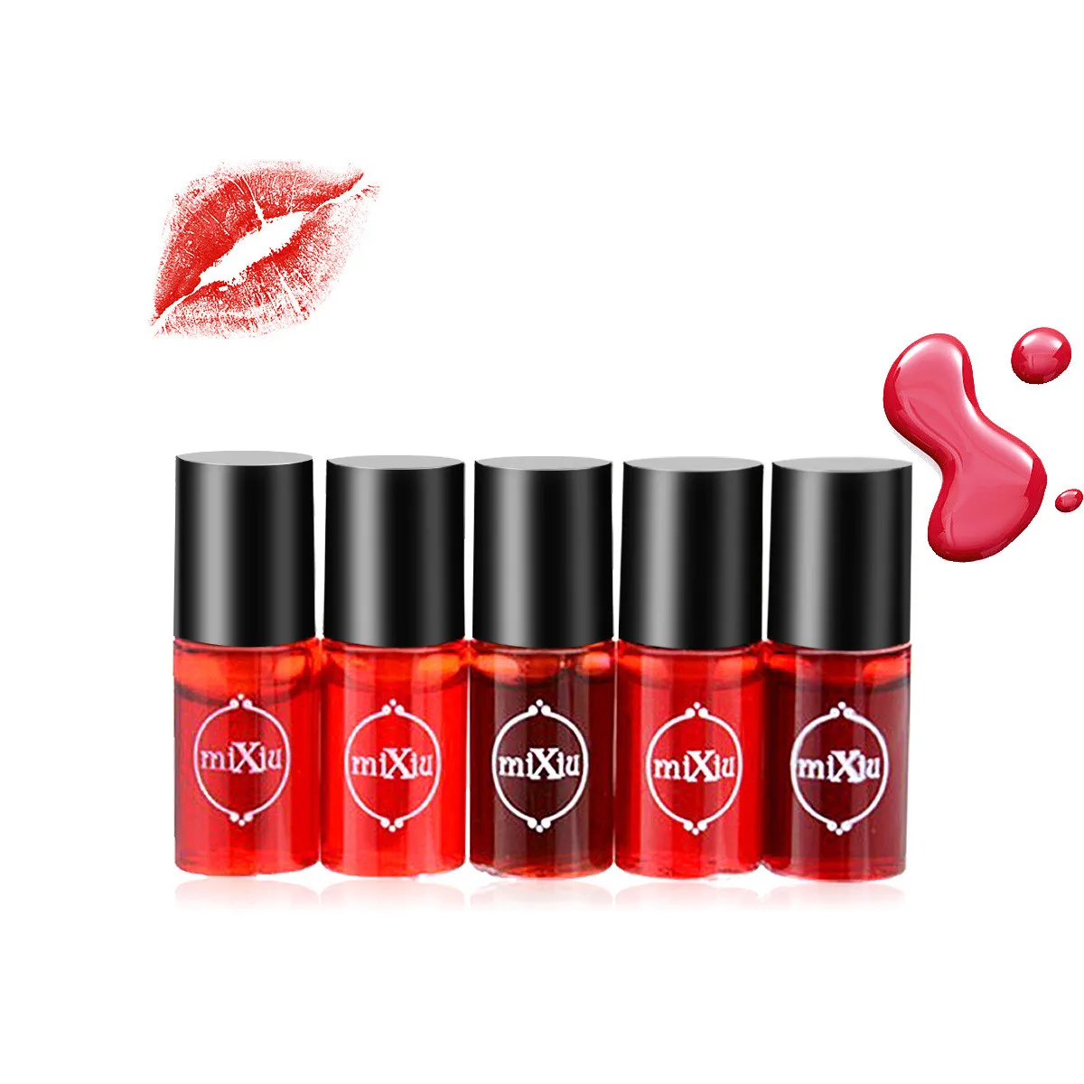 Women Lip Gloss Waterproof Multifunction Makeup Tint Dyeing Liquid Lipgloss Blusher Long Lasting Makeup Cosmetics