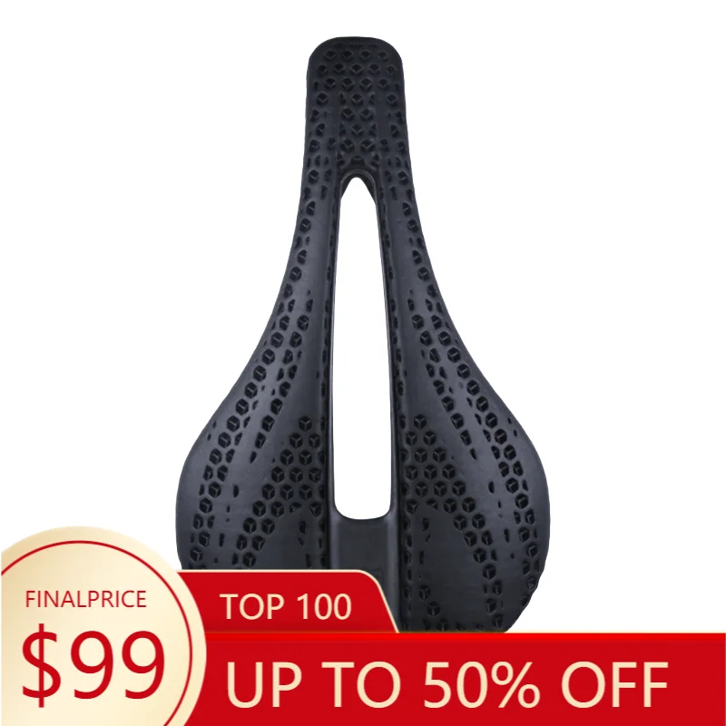 

Bike Honeycomb Accessories Cycle Front Soft Seat Hollow Breathable Bicycle Cushion Cover 3D Printed Carbon Fiber Bicycle Saddle
