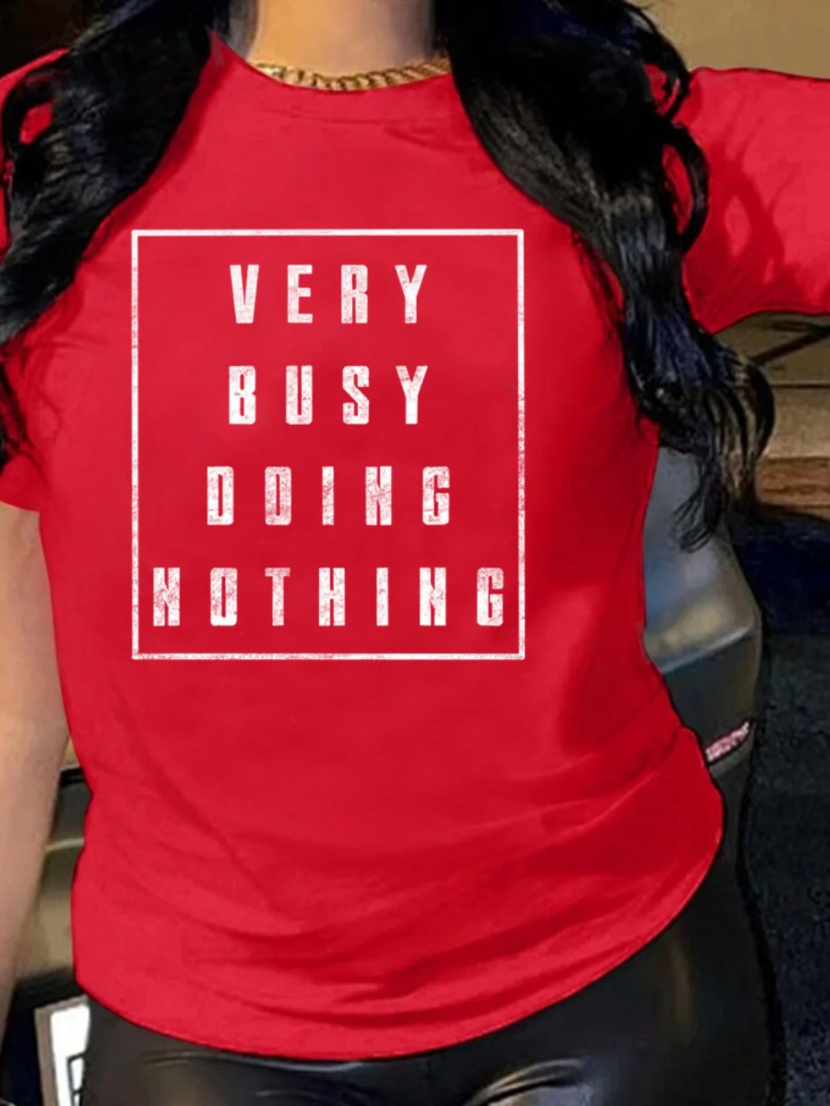 T-shirt in cotone da donna vestibilità ampia ort Sve round Ne stampato Street Sle T-shirt estiva in cotone sottile Casual Fem Top