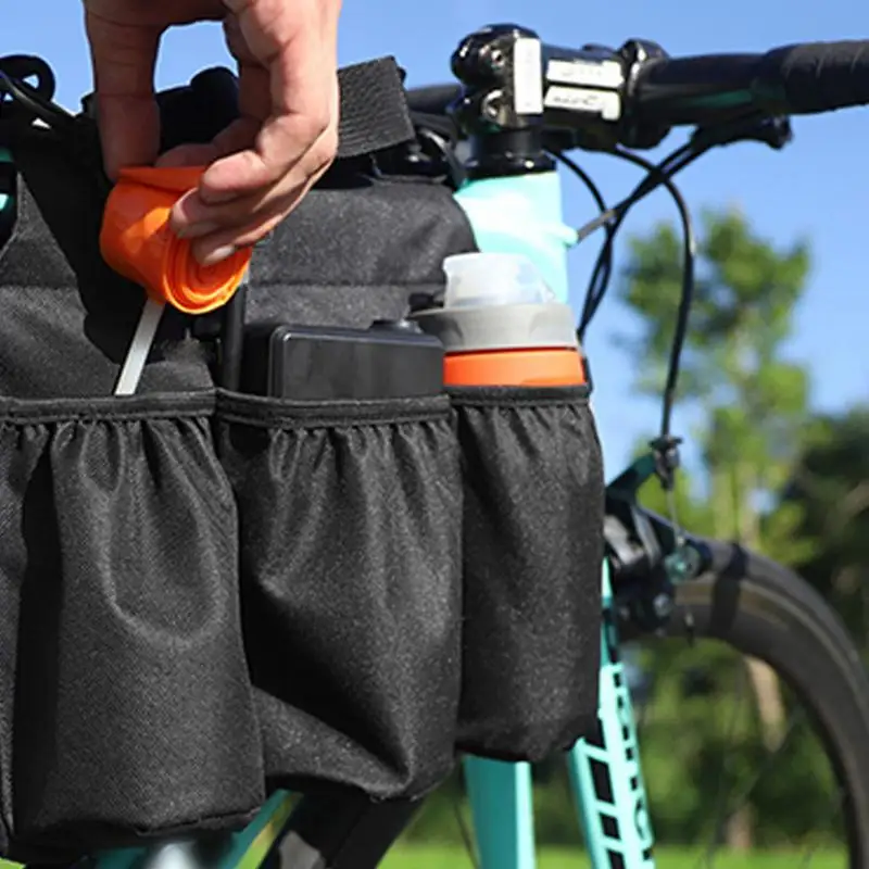 Cycling Drink Holder Outdoor Waterproof Cycling Front Bag Mountain Cycling Multi-purpose Frame Water Bottle Pouch Road Cycling