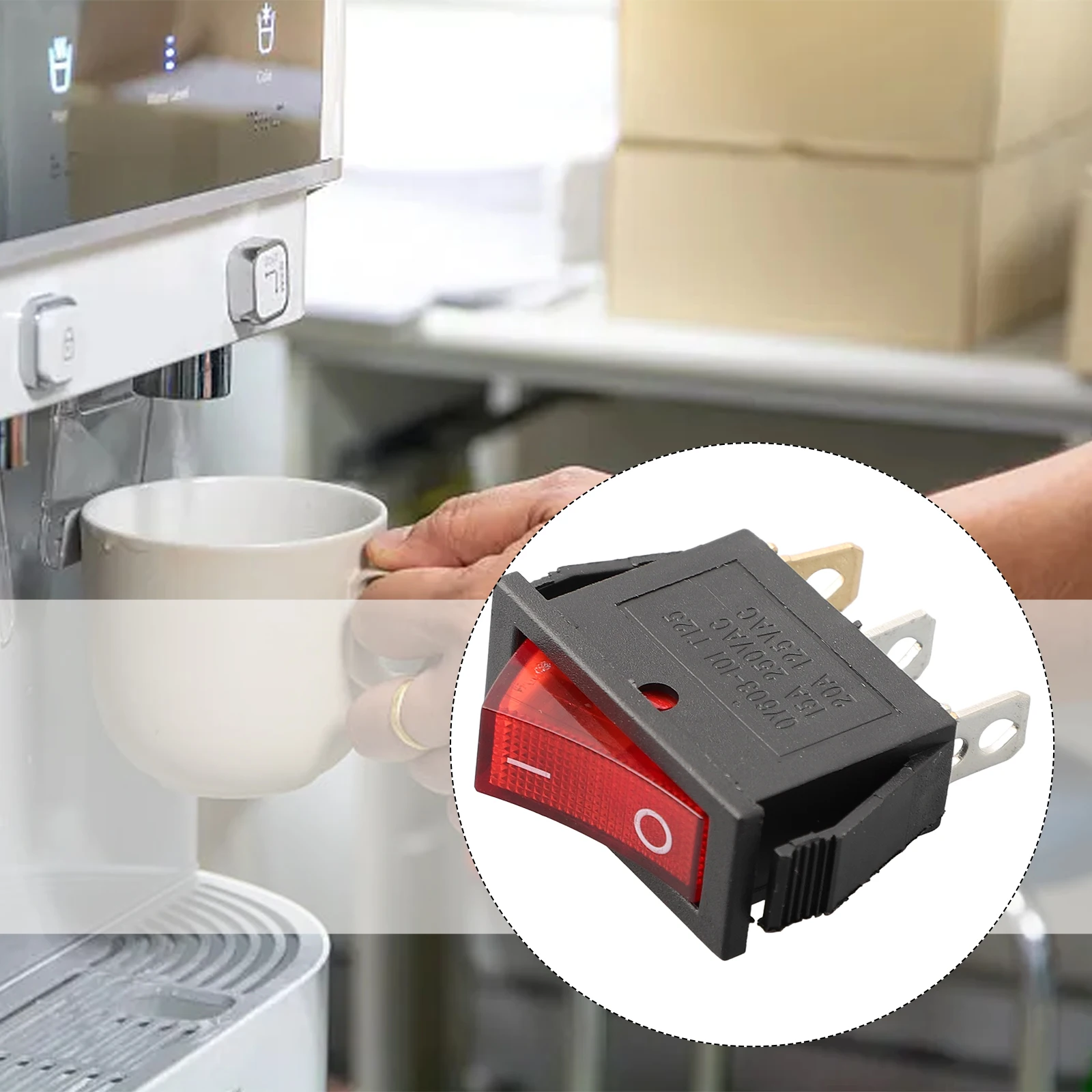 Convenient Red Green Blue Yellow KCD3 Rocker Switch, AC/DC Current Type, Perfect for Automotive and Electronics
