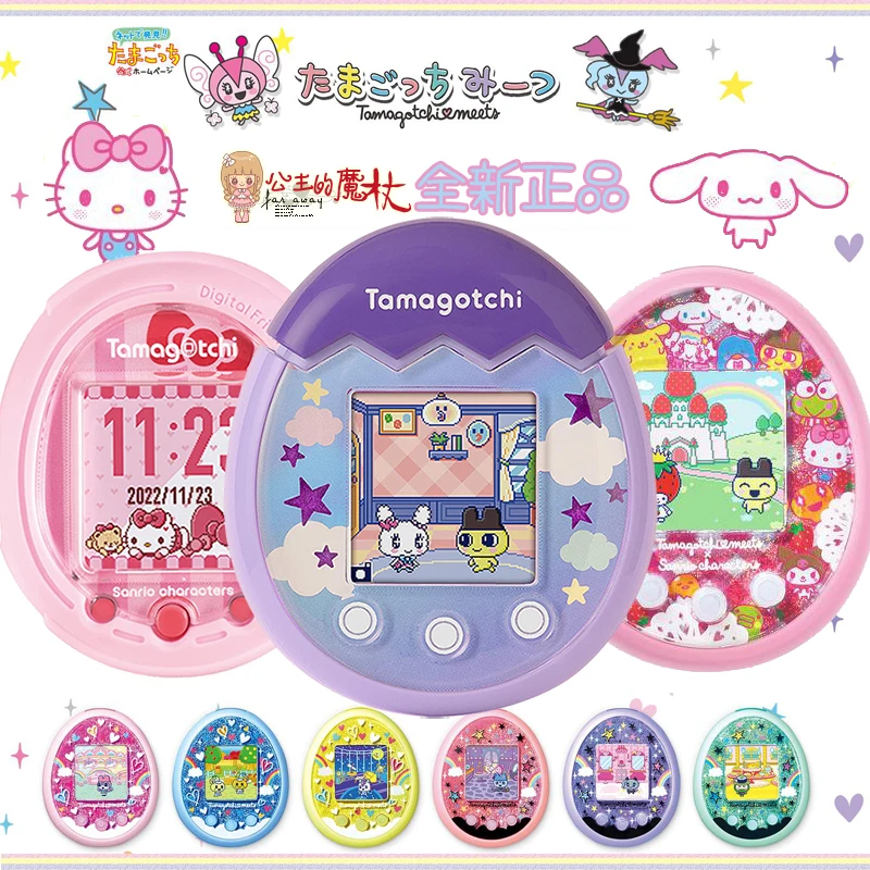 Sanrio Bandai Genuine Smart Tamagotchi Pix Egg Machine Toy Kimetsu In Stock Retro Vintage Game Console Collectble Kid Play Gift