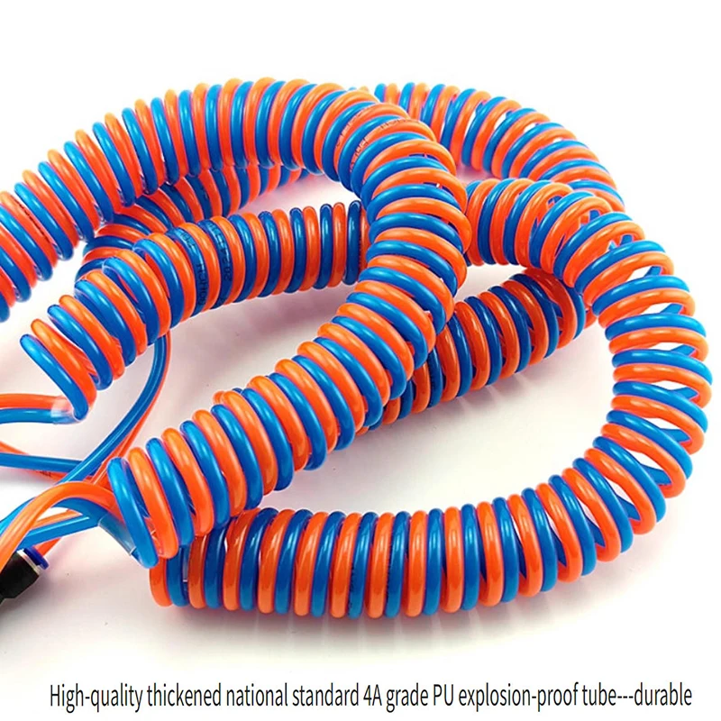 شعلة لحام صغيرة متصلة بأنبوب تلسكوبي زنبركي 2 لتر مسدس لحام محمول PU صف مزدوج أنبوب الأكسجين الأسيتيلين #3