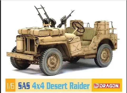 DRAGON 75038 Skala 1/6 WW.II Brytyjski desert Raider SAS 4x4 (model plastikowy)