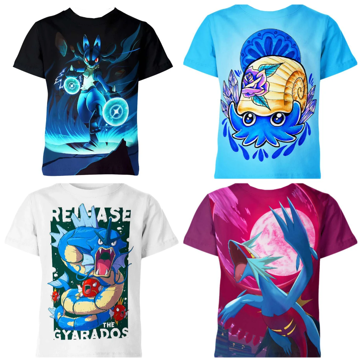 2025 été vente chaude nouveau Pokemon garçons et filles impression 3D col rond T-shirt sport de rue haut décontracté Cosplay vêtements