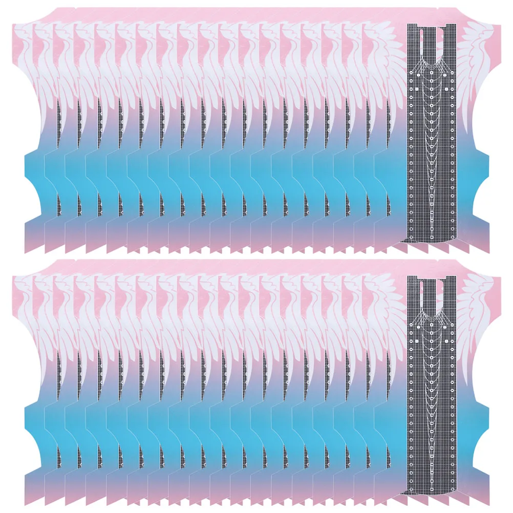 100 Pcs Nail Paper Holder Stickers Decoration Tools Form Guide Shaper Extension Horseshoe Manicure Salon Use Easy Apply Remove