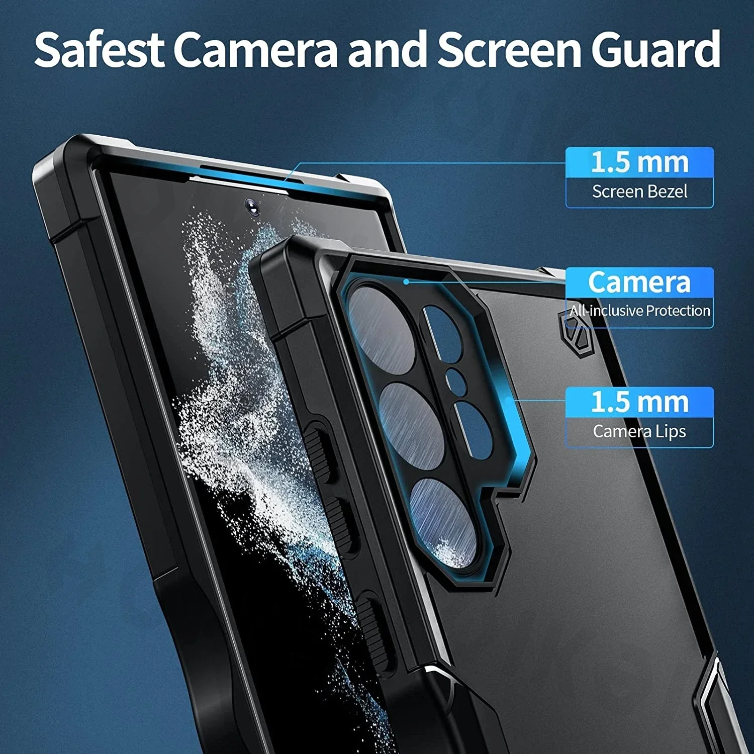 Case For Samsung Galaxy S24 S23 S22 S21 Ultra Plus S20 FE A14 A34 A54 A55 A35 Heavy Rugged Ultra-thin Shockproof  Mobile Cover