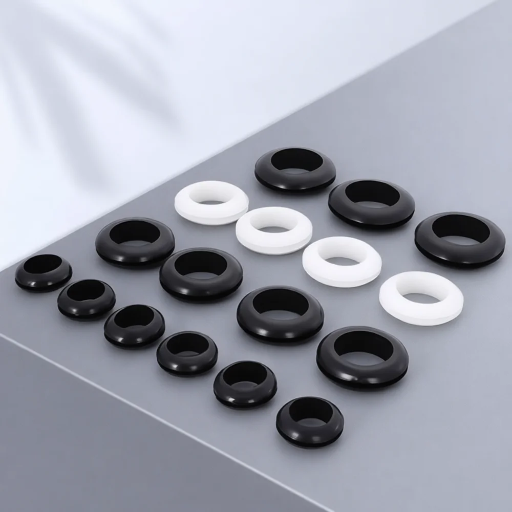 Flexible Rubber Grommet For Industrial Wiring Protection Double Sided Cable Hole Seal Gasket Electrical Panel Bushing Kit