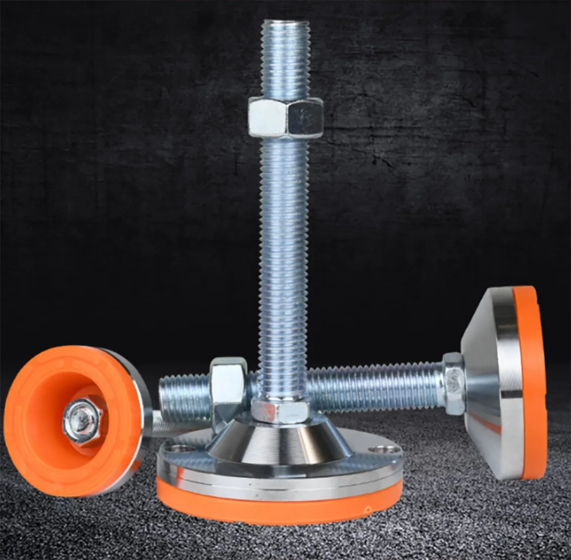 

1Pcs M12-M30 Adjustment Foot Cup Heavy-Duty Non-Skid Pad Metal Chassis Thread Length Articulated Leveling Foot