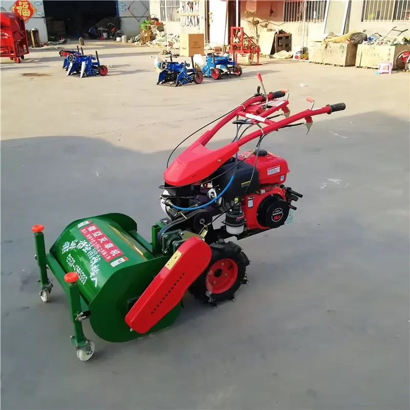 Hot Sales 216 CC High Horsepower Diesel Fuel Multi-Functional Hand Push Tiller Agriculture Weeding Machine 100kg China