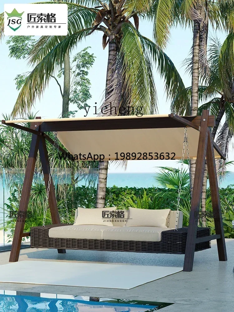 U9 courtyard outdoor swing hammock large swing garden bed and breakfast hanging chair balcony cradle