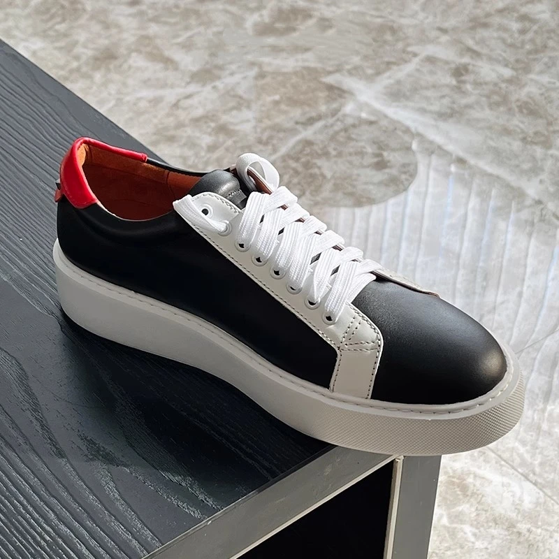 

Мужская обувь на плоской подошве, новые весенне-летние кожаные туфли на толстой подошве, увеличивающие рост, мужская обувь большого размера, маленького размера