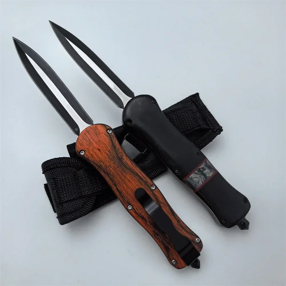 BM A019, A016 Tactical Hunting Pocket Portable Utility Knife Wood Handle Camping Self Defense Folding Blade Knife Multitools