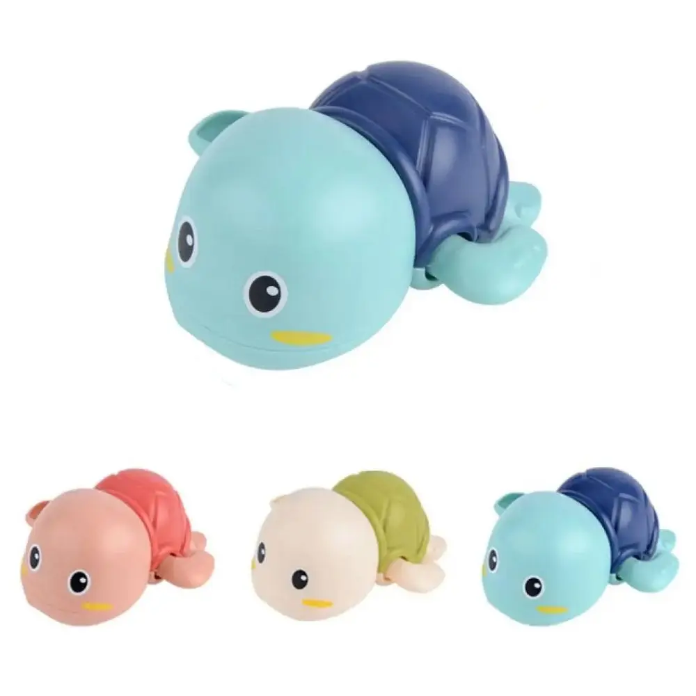 Child Shower Water Playing Baby Bath Toys Floating Wind Up Swimming Turtle Cartoon Water Chain Clockwork Bathing