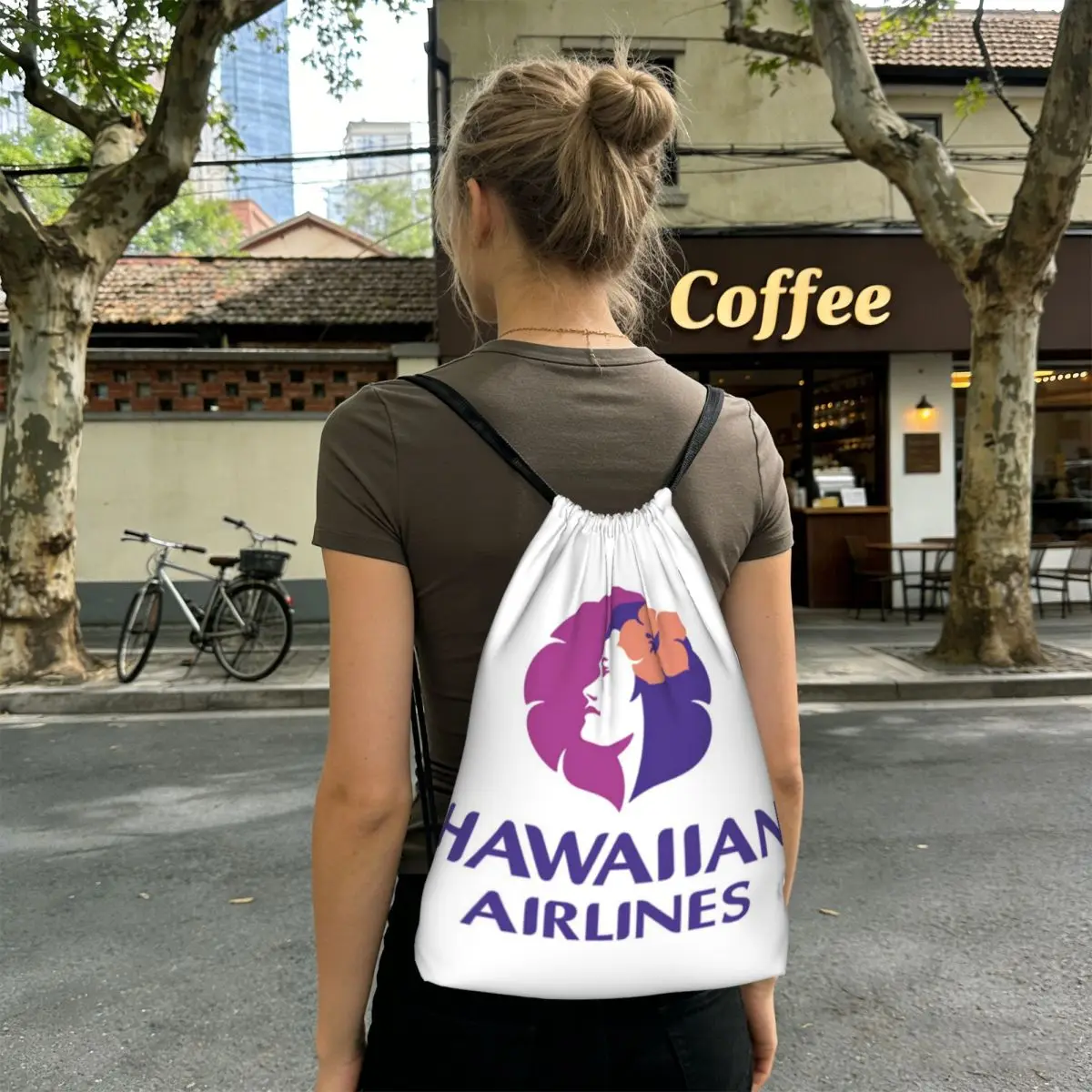 Hawaiian Airlines Herc Travel End Of Southern Summer Sale Backpacks Multi-function Drawstring Bags Sundries Bag Book Bags