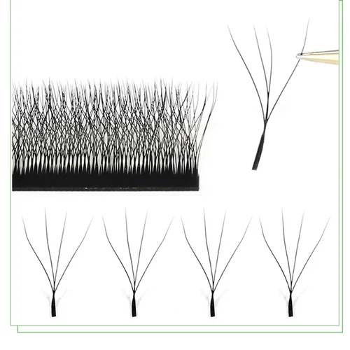 Imagen 2 del producto MARIA-extensiones de pestañas con forma de W, flujo automático, 3D, 4D, 5D, 6D, ventiladores prefabricados, velocidad, luz suave Natural, totalmente densa
