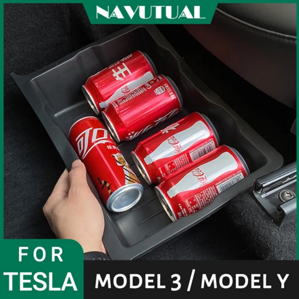 

Underseat Storage Box For Tesla Model Y Car Drawer TPE Storage Box Interior Accessories