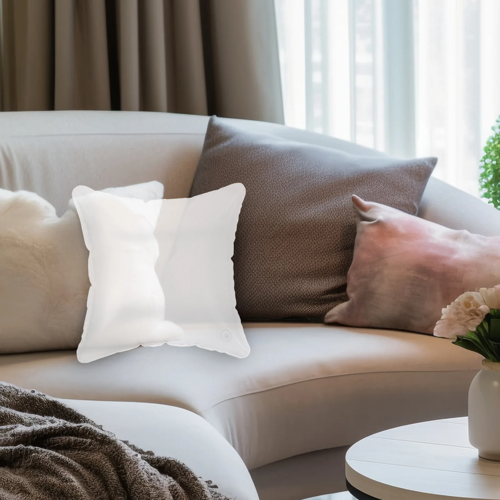 

Inflatable Pillow Insert Clear Portable Camping Cushion Air-Filled Foldable Lightweight Pvc Outdoor Travel Sofa Decoration