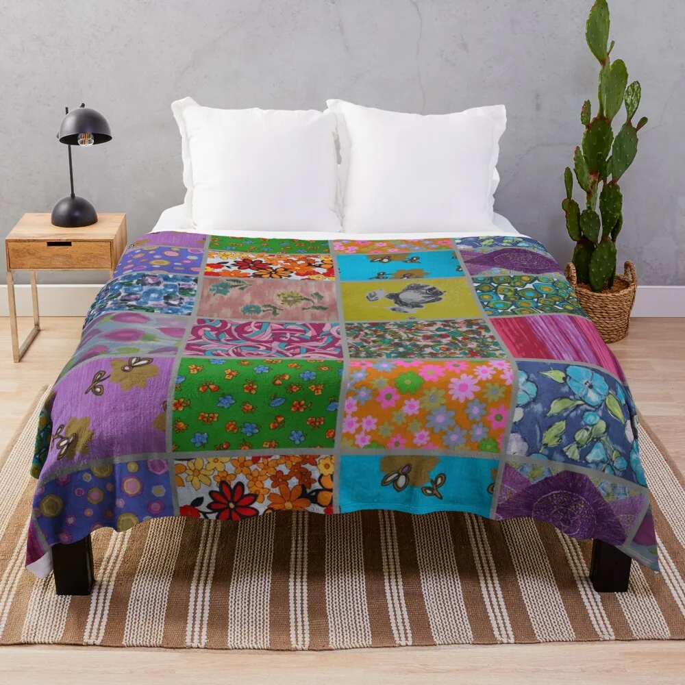 

Patchwork, Vintage Style Throw Blanket Sofa Blanket Blanket Sofa