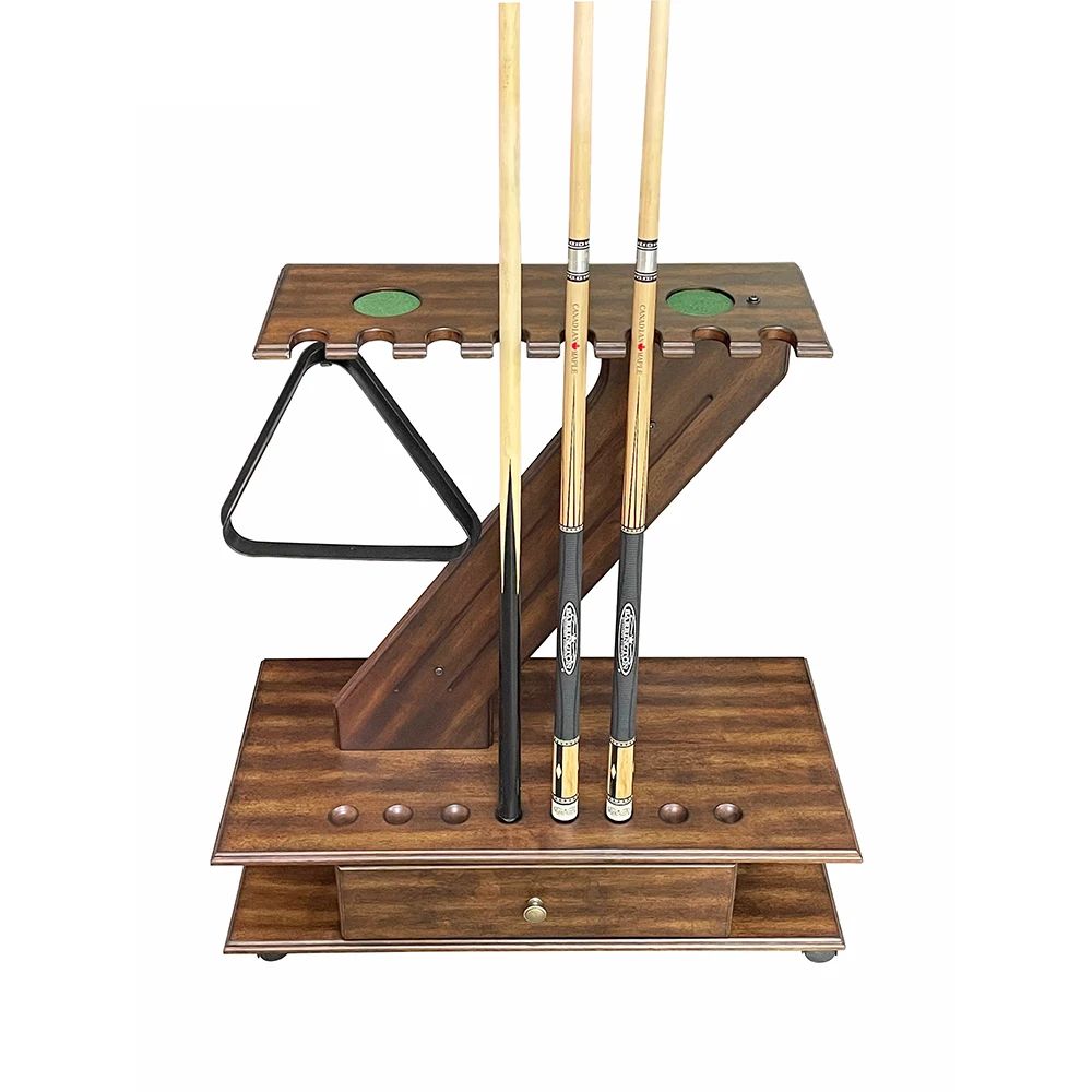 Hot Sale Solid Wood Pool Cue Rack Designs for Snooker & Billiard Cues