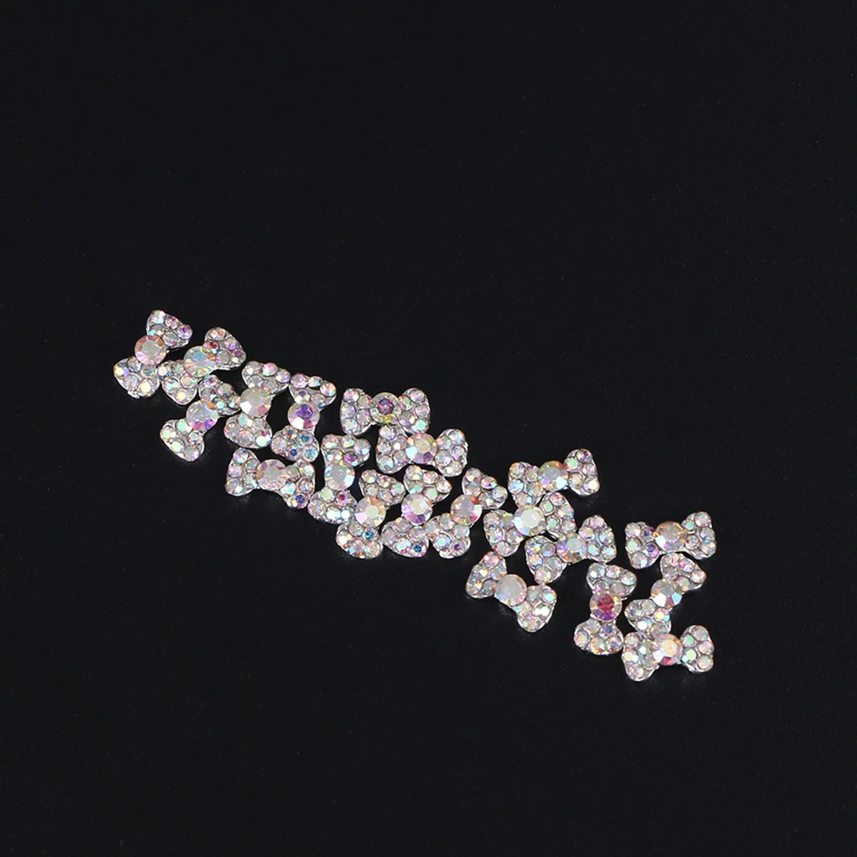 20 Stück Nagelkunst-Strass-Schleifen-Kristallsteine Nagelaufkleber DIY Mode Glitzer Dekoration für Natürliche Künstliche Nägel Gel-Lack