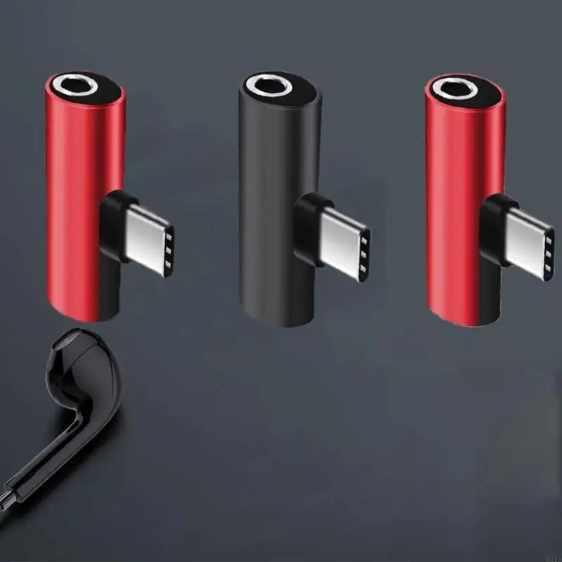 W91A Converter USB C в 3,5 мм адаптер зарядного устройства USB C в Aux-Audio Dongle