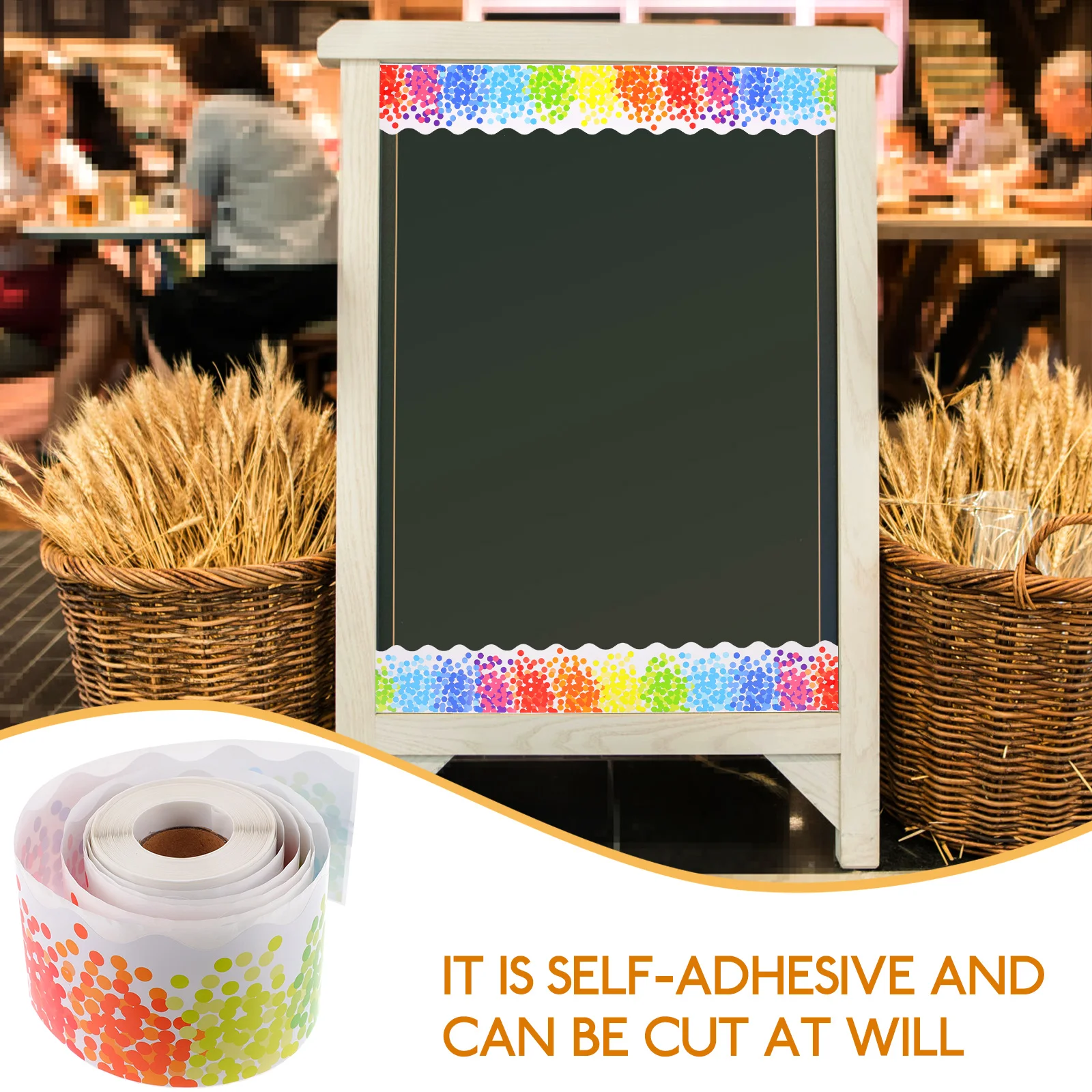 

Bulletin Board Stickers School Border Decorative Trim Decoration Self-adhesive Borders