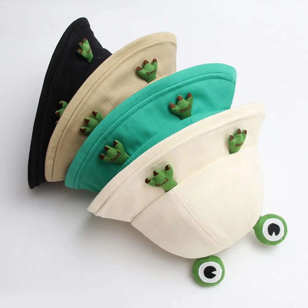 

Fashion Big Brim Frog Fisherman Hat Breathable Sun Protection Women Bucket Hat Funny Cartoon Sun Cap Summer