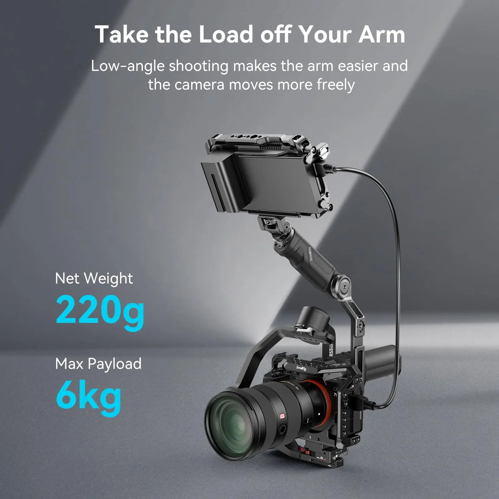 SmallRig RS3/RS3 Mini Adjustable Handle Sling Handgrip for DJI RS 3 Mini Gimbal Handheld Stabilizer w NATO Clamp Cold Shoe