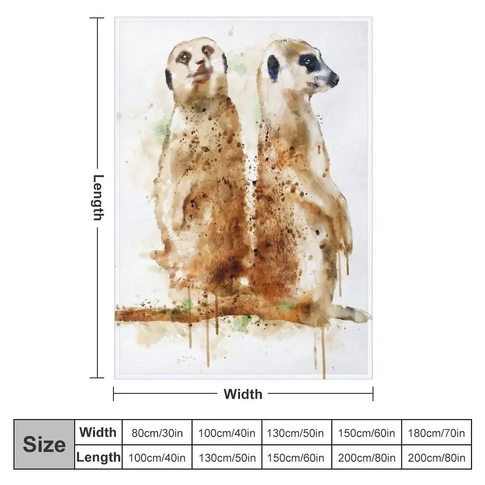 Meerkats Throw Blanket Bed linens anime Luxury Blankets